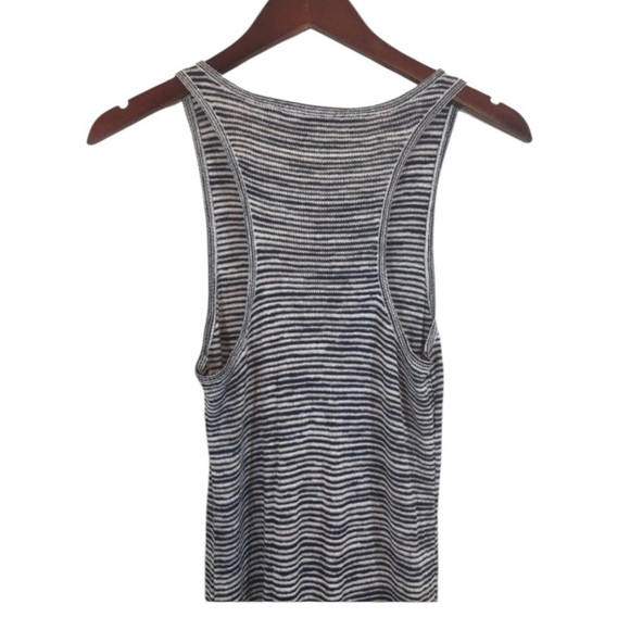 Theory Intrella size P (XS) Space Dye Striped Linen Knit Tank Dress - Picture 8 of 10